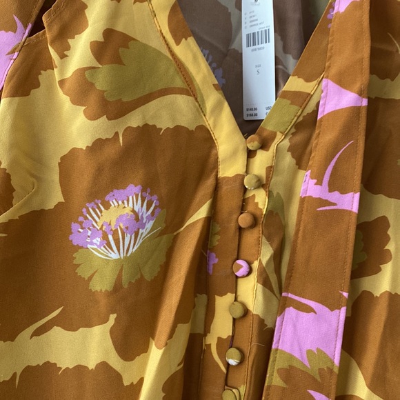 Anthropologie Maeve Tie-Neck Silk Blouse - Picture 8 of 14